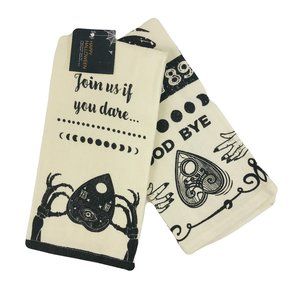 Happy Halloween Ouija Board Kitchen Dish Towel Set of 2